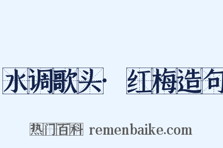 水调歌头·红梅造句是什么意思的图片